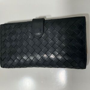 Bottega Veneta Intrecciato kisslock clutch wallet